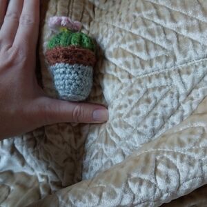 Handcrafted Crochet Cactus Decor - Green, Brown, Pink